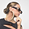 Culturesse Drama Luxury Oversized Pearl Hoop Earring (Single Piece)