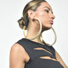 Culturesse Drama Luxury Oversized Pearl Hoop Earrings (Pair)