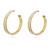 Culturesse Drama Luxury Oversized Pearl Hoop Earrings (Pair)