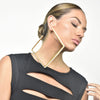 Culturesse Drama Luxury Oversized Pearl Square Earring (Single Piece)