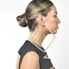 Culturesse Drama Luxury Oversized Pearl Square Earring (Single Piece)