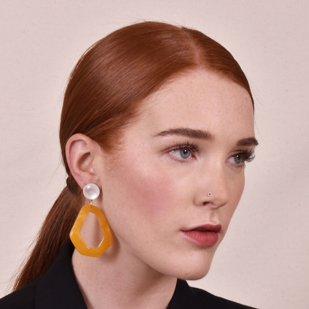 Culturesse Symone Modern Geo Drop Earrings