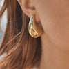 Culturesse Sloane Chunky Droplet Earrings (Gold)