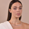 Culturesse Lueur Dual Heart Silver Huggie Earrings