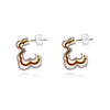 Culturesse Noemie Dual Tone Bear Outlined Earrings