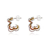 Culturesse Noemie Dual Tone Bear Outlined Earrings