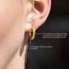Culturesse Briar Sculptural Sparkle Hoop Earrings (Gold Vermeil)