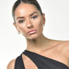 Culturesse Briar Sculptural Sparkle Hoop Earrings (Gold Vermeil)