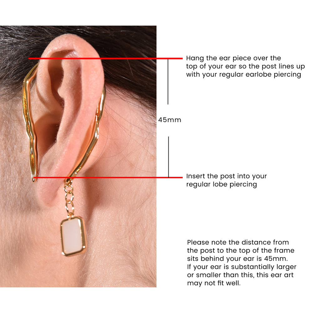 Culturesse Echo Artsy Ear Frame Earrings