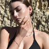 Culturesse Aki Diamante Earlobe Hug Earrings (Gold)
