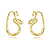 Culturesse Farren Modern Gold Loop Cuff Earrings