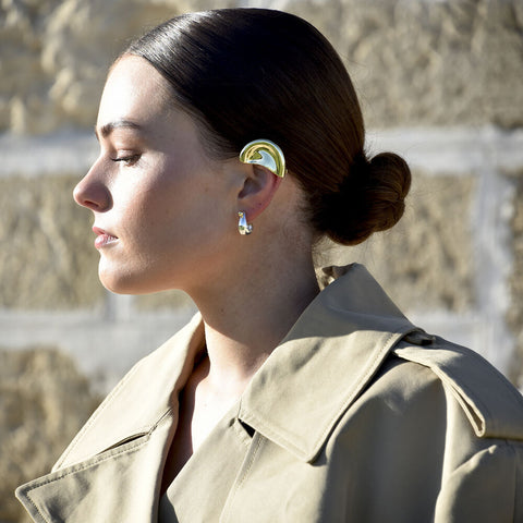Culturesse Hanako Sculpture Ear Cuff (Gold Single Piece)