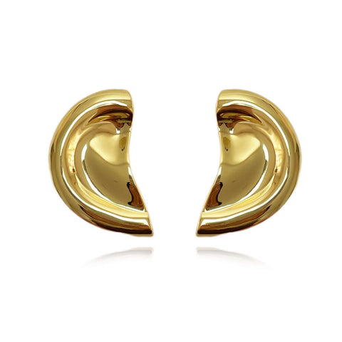 Culturesse Hanako Sculpture Ear Cuff (Gold Pair)