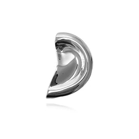 Culturesse Hanako Sculpture Ear Cuff (Silver Single Piece)