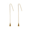 Culturesse Esme Dor Simpliciy Long Drop Earrings