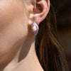 Culturesse Lafayette Enamel Croissant C Hoop Earrings (Taro)