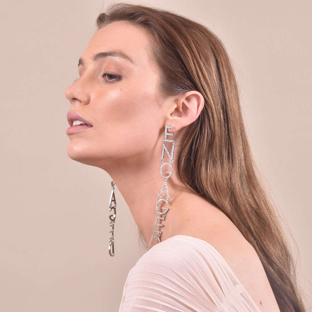 Culturesse Engaged Crystal Diamante Earrings