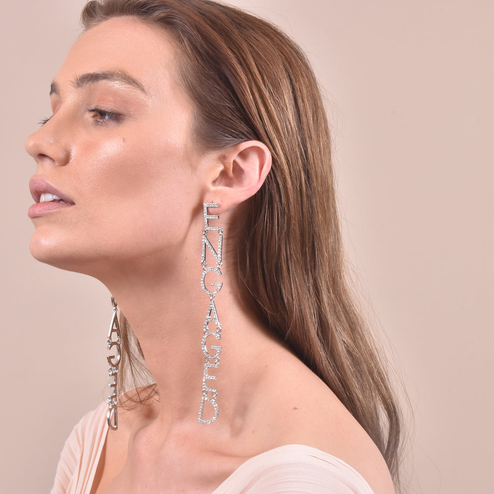 Culturesse Engaged Crystal Diamante Earrings