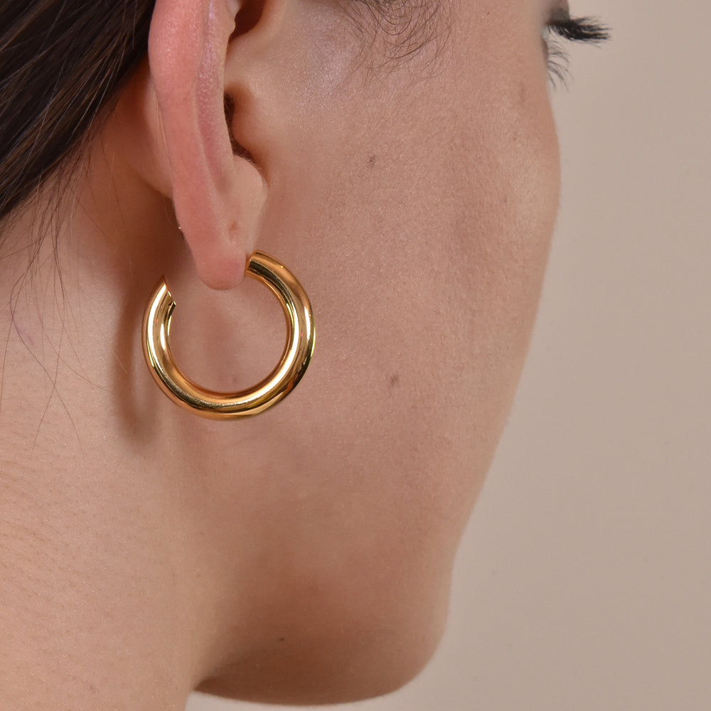 Culturesse Oria Premium Gold Hoop Earrings