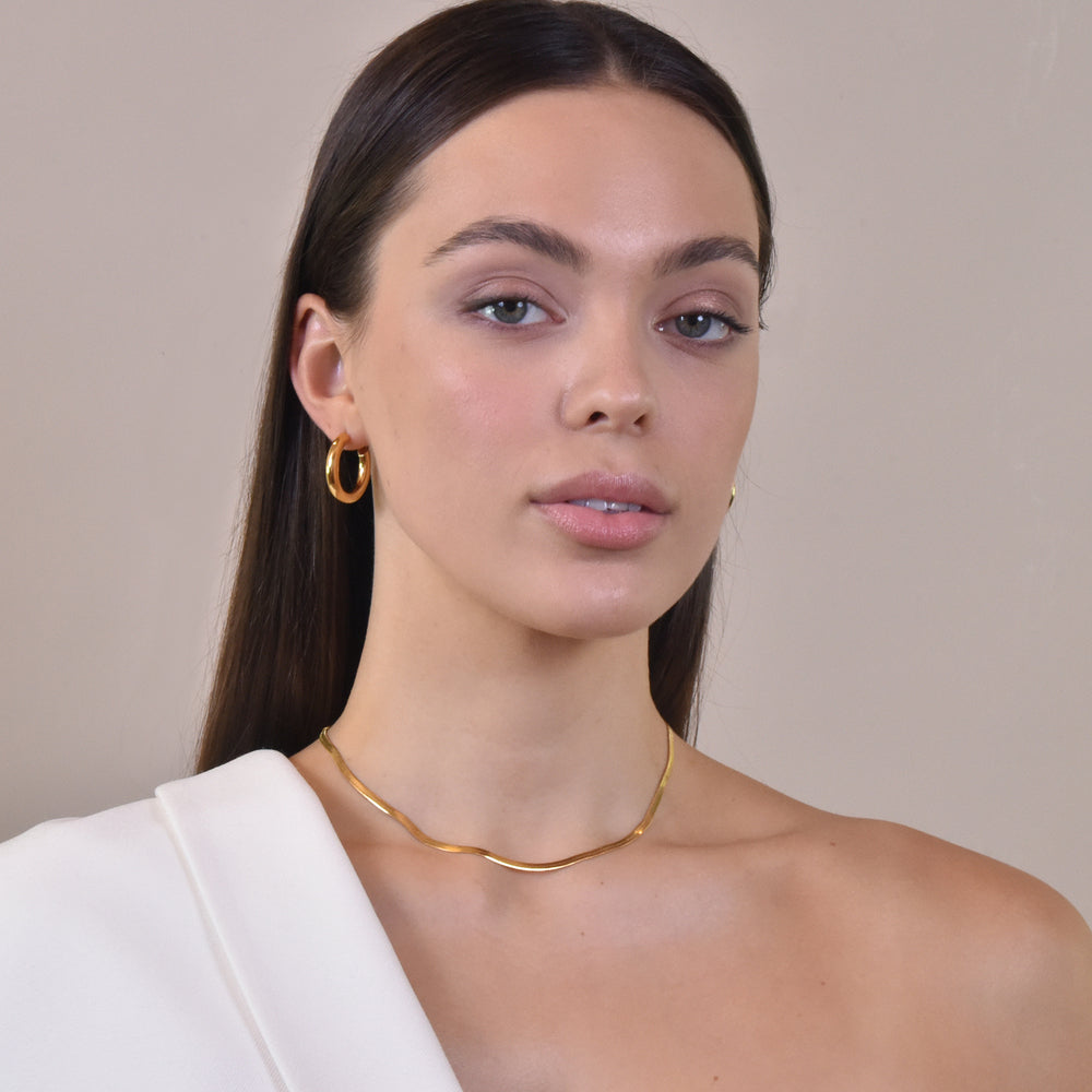 Culturesse Oria Premium Gold Hoop Earrings