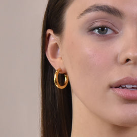 Culturesse Oria Premium Gold Hoop Earrings