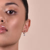 Culturesse Katia Dainty Evil Eye Drop Earrings (Silver)