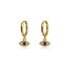 Culturesse Katia Dainty Evil Eye Drop Earrings (Gold)