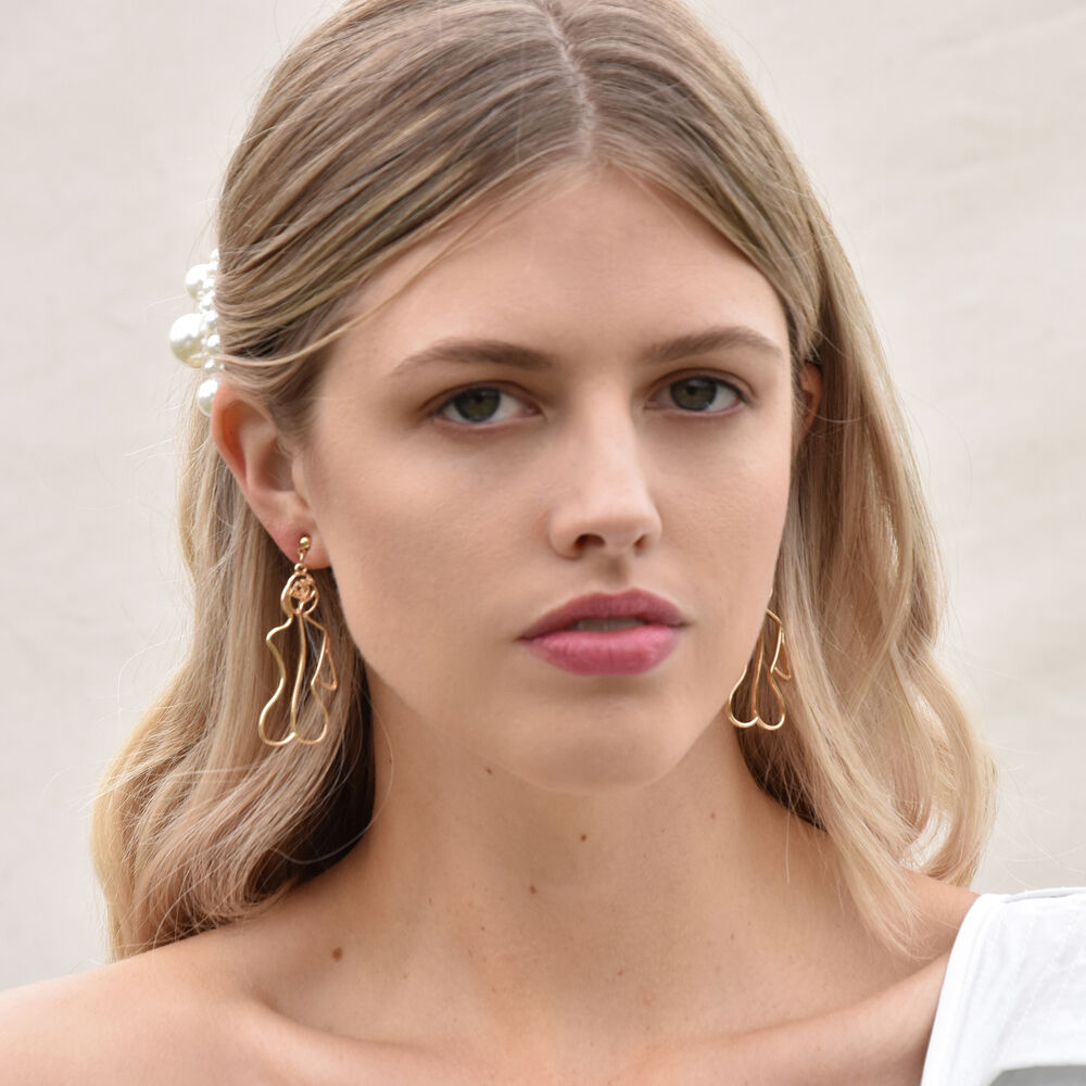 Culturesse Adren Female Back Line Art Earrings