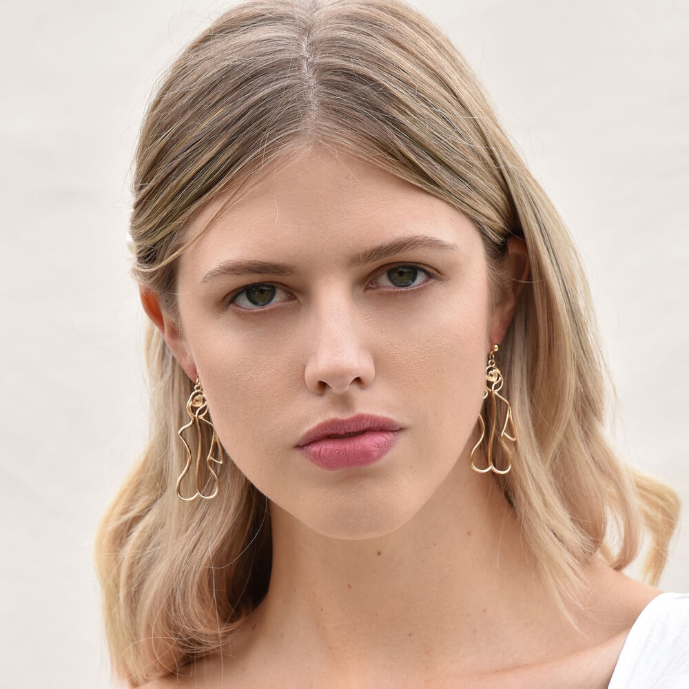 Culturesse Adren Female Back Line Art Earrings