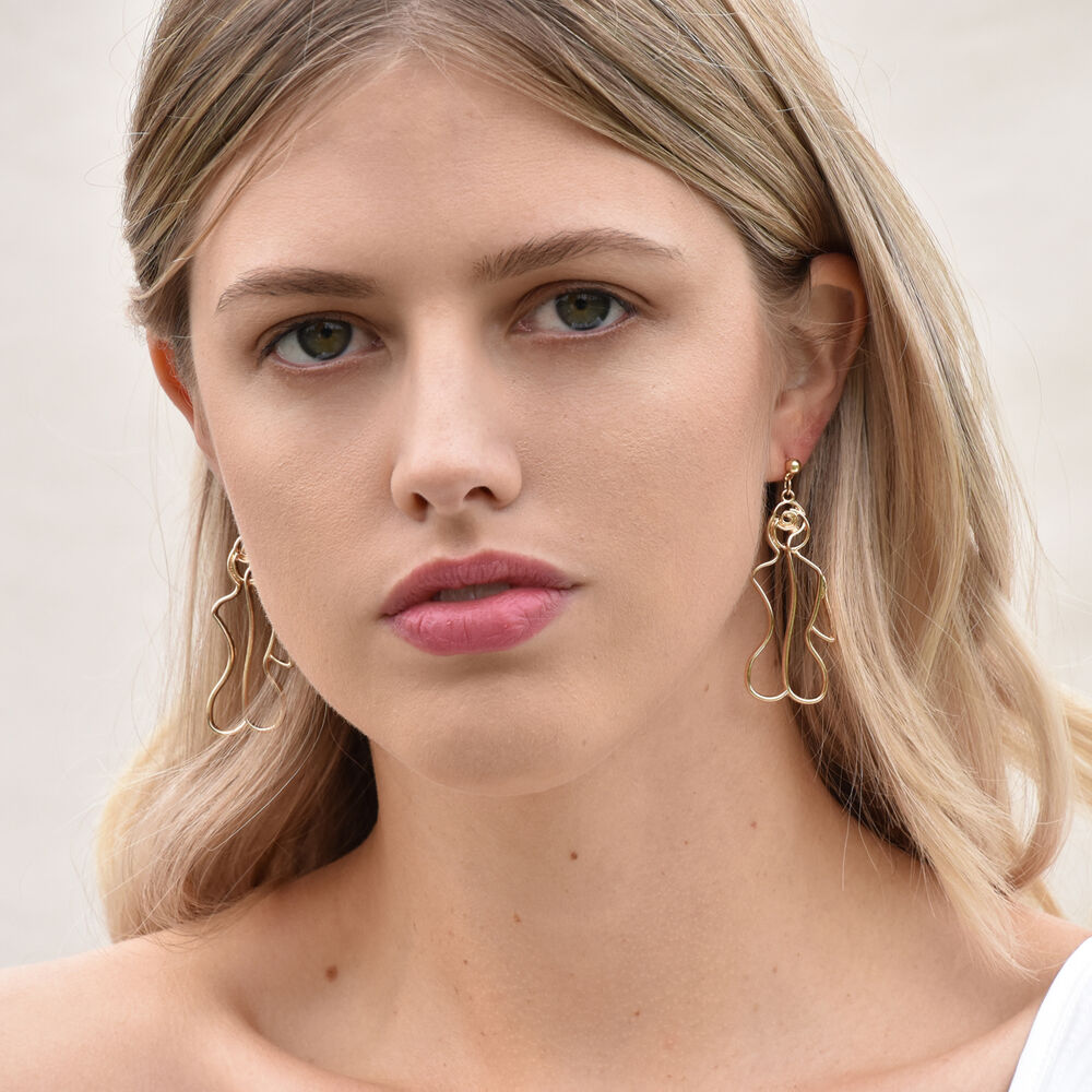 Culturesse Adren Female Back Line Art Earrings