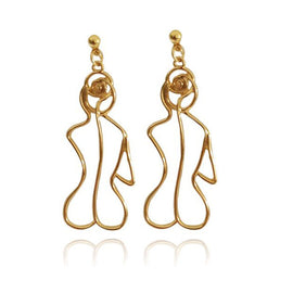 Culturesse Adren Female Back Line Art Earrings