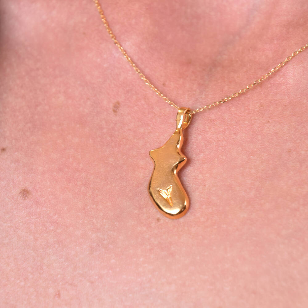 Culturesse Muriel 24K Gold Body Art Pendant Necklace