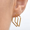 Culturesse Finley Sculpture Frame Earrings (Gold Vermeil)