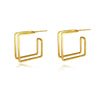 Culturesse Finley Sculpture Frame Earrings (Gold Vermeil)