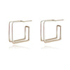 Culturesse Finley Sculpture Frame Earrings (Silver)