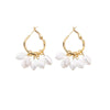 Culturesse Esmee Freshwater Pearl Hoop Earrings