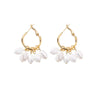 Culturesse Esmee Freshwater Pearl Hoop Earrings