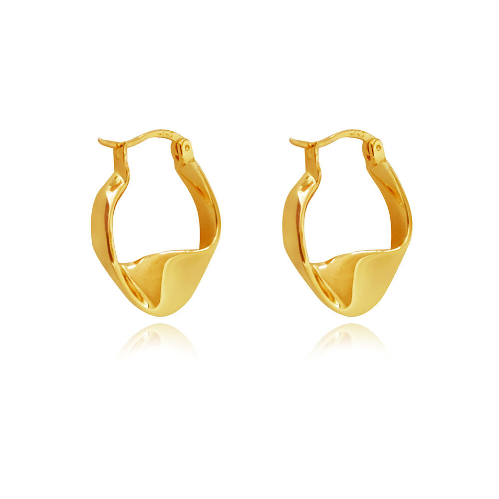 Culturesse Raquel Flow Huggie Earrings (Gold Vermeil)