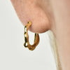 Culturesse Elodie Artsy Fluid Hoop Earrings (Gold Vermeil)