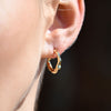 Culturesse Elodie Artsy Fluid Hoop Earrings (Gold Vermeil)