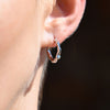 Culturesse Elodie Artsy Fluid Hoop Earrings (Silver)