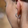 Culturesse Elodie Artsy Fluid Hoop Earrings (Silver)