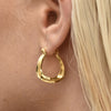 Culturesse Giverny Artisan Fluid Huggie Earrings (Gold)