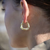 Culturesse Giverny Artisan Fluid Huggie Earrings (Gold)