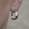 Culturesse Giverny Artisan Fluid Huggie Earrings (Silver)