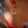 Culturesse Dejouer 24K Twisted Twin Hoop Earrings