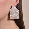 Culturesse Brighton Runway Style Diamante Drop Earrings