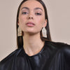 Culturesse Brighton Runway Style Diamante Drop Earrings