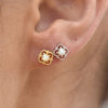 Culturesse Aeliana Dainty Opal Stud Earrings (Gold)