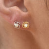 Culturesse Aeliana Dainty Opal Stud Earrings (Gold)